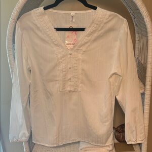 Women's off white cotton blouse
